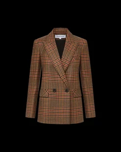 Sevyn Plaid Dickey Jacket in Camel & Black