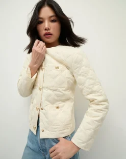 Shalia Quilted Jacket in Ivory