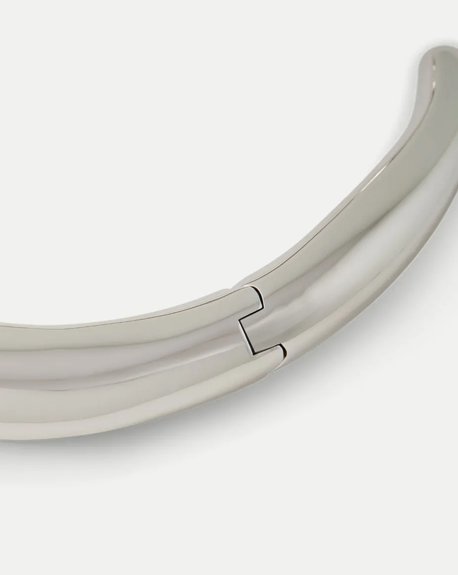 Silver Collar Necklace in Silver