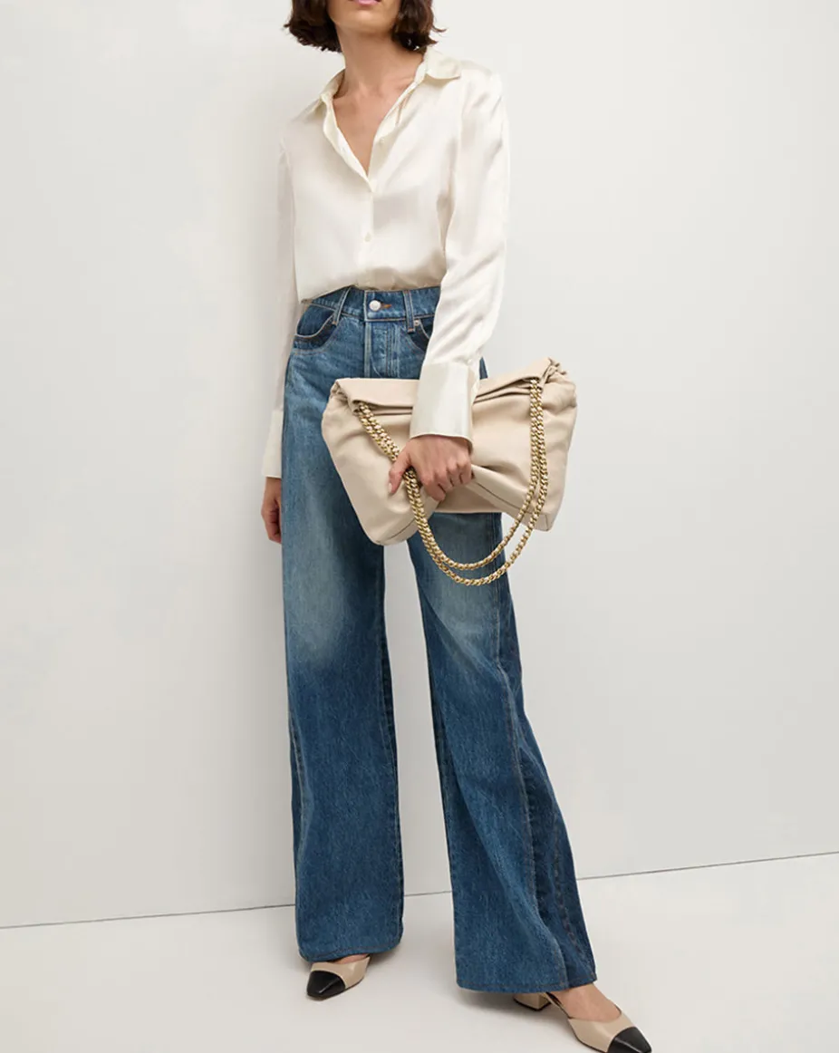 Slouch Shoulder Bag in Ivory