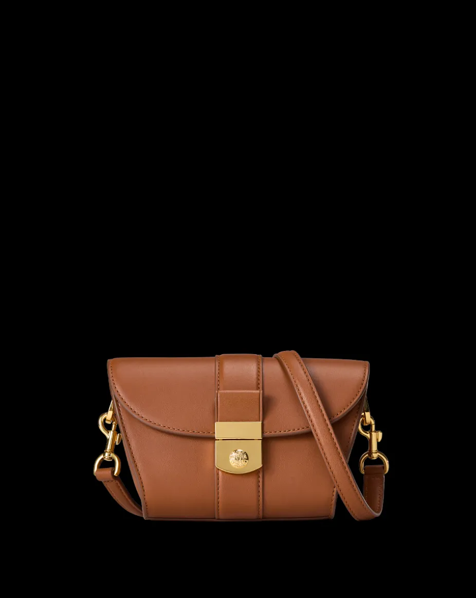 Small Crest Lock Trap Bag in Hazelwood