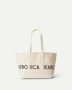 Small Logo Canvas Tote in Natural