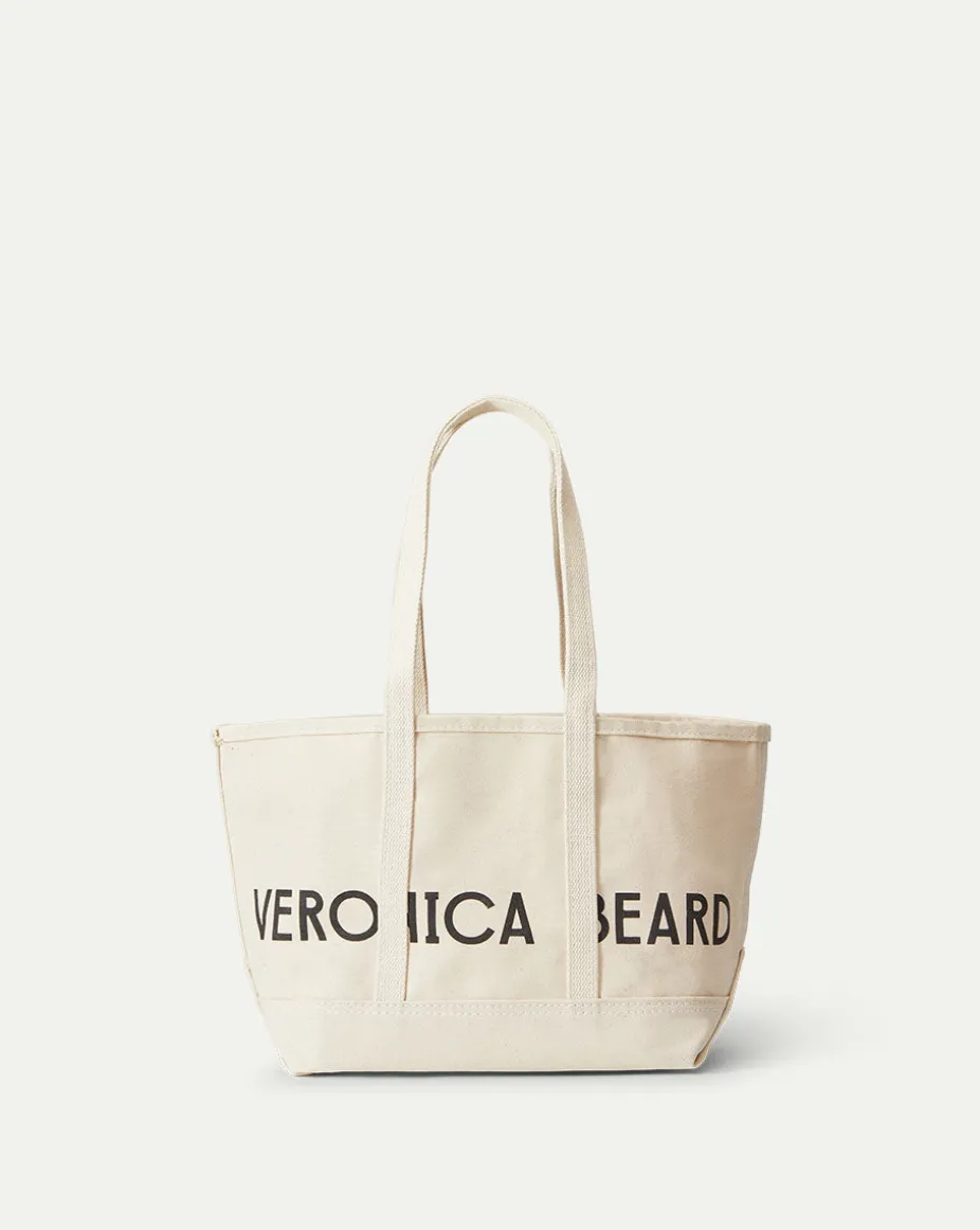 Small Logo Canvas Tote in Natural