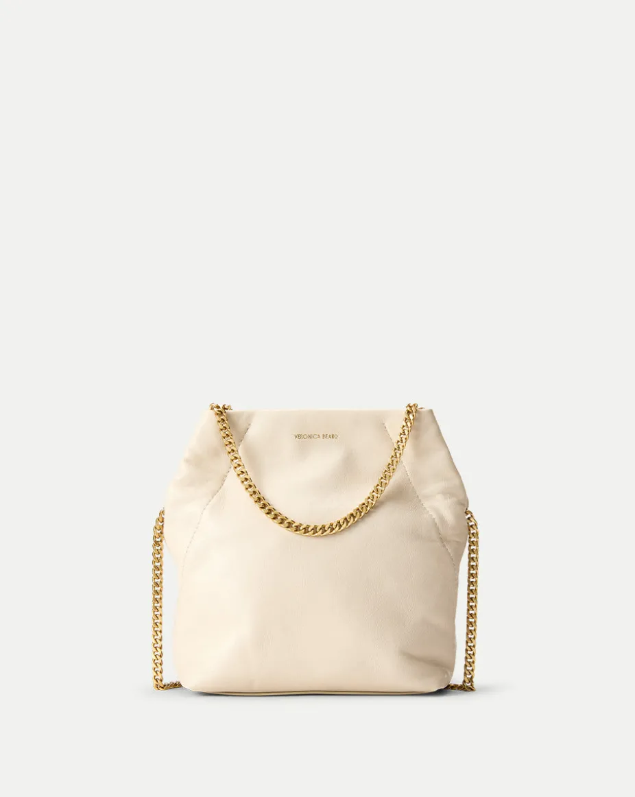 Small Slouch Shoulder Bag in Ivory