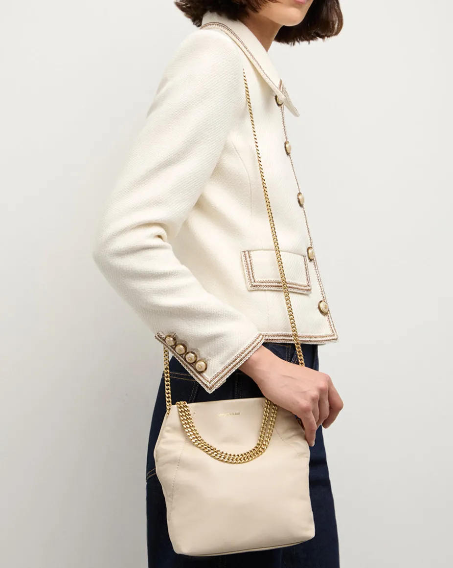 Small Slouch Shoulder Bag in Ivory