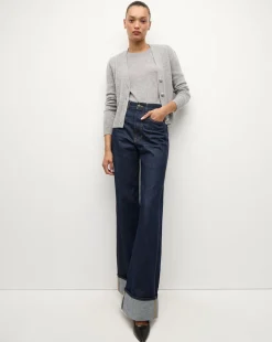 Solene Cashmere Cardigan in Heather Grey