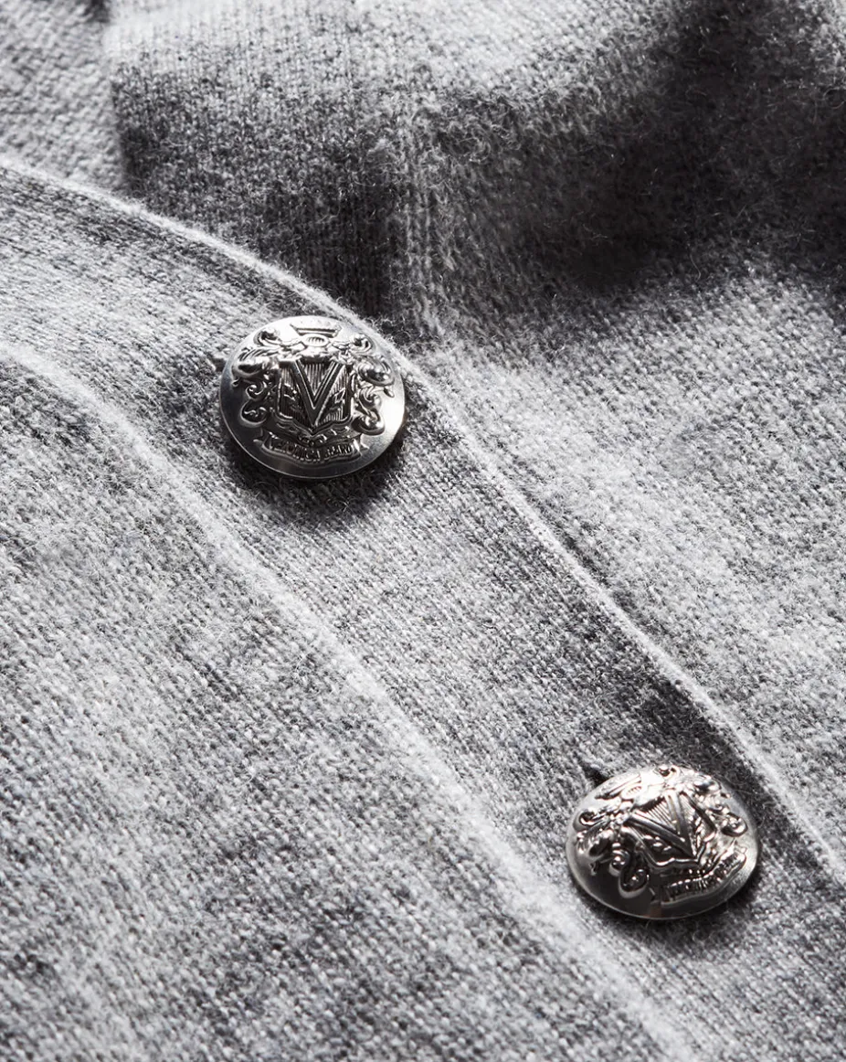 Solene Cashmere Cardigan in Heather Grey