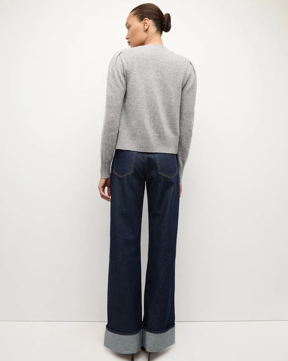 Solene Cashmere Cardigan in Heather Grey