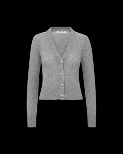 Solene Cashmere Cardigan in Heather Grey
