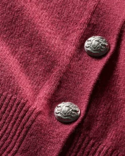 Solene Raspberry Cashmere Cardigan