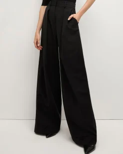 Sonia Wide Leg Tailored Pant in Black