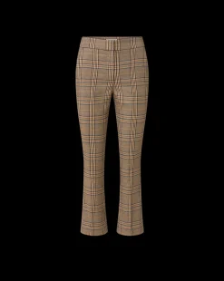 Tani High Waisted Plaid Pant in Brown Check