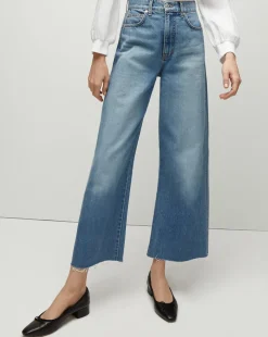 Taylor Cropped Wide-Leg Jean in Enough Said