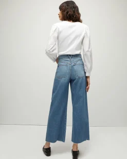 Taylor Cropped Wide-Leg Jean in Enough Said
