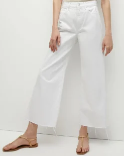 Taylor Cropped Wide-Leg Jean in White