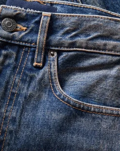 Taylor Cropped Wide-Leg Jeans in Dark Blue