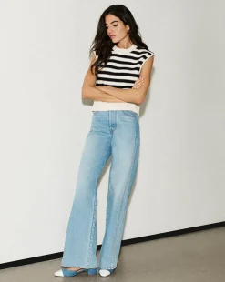 Taylor Double-Seam Wide-Leg Jean in Nova