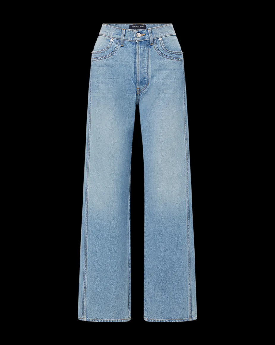Taylor Double-Seam Wide-Leg Jean in Nova
