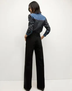 Taylor High Rise Wide Leg in Onyx