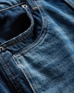 Taylor Two-Tone Cropped Wide-Leg Jean in Blue