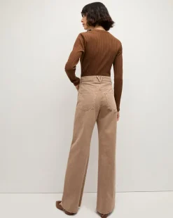 Taylor Wide-Leg Jean in Tan