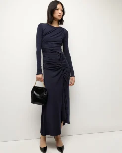 Theodora Dress in Navy