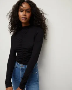 Theresa Ruched Turtleneck