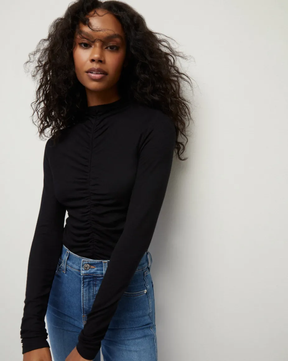 Theresa Ruched Turtleneck