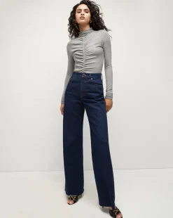 Theresa Ruched Turtleneck