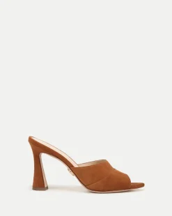 Thora Suede Mule in Caramel