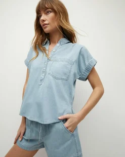 Tijana Chambray Short in Sky