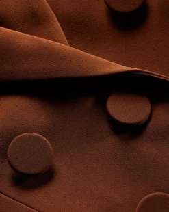 Tomi Matte Crepe Jacket in Deep Ochre