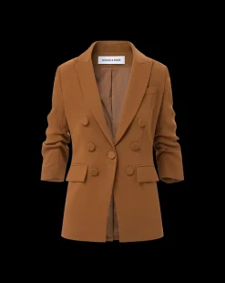 Tomi Matte Crepe Jacket in Deep Ochre