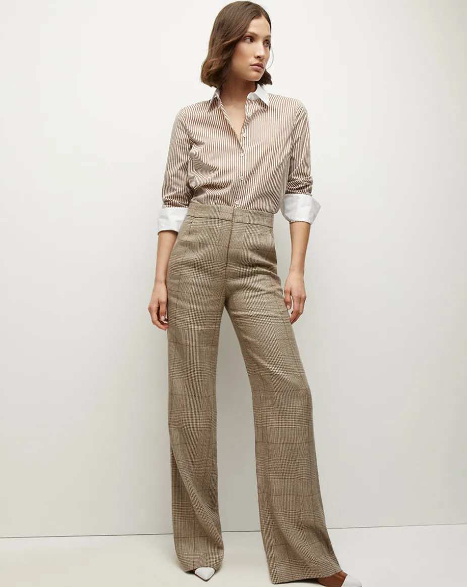 Tonelli Plaid Pant in Ecru/Ochre