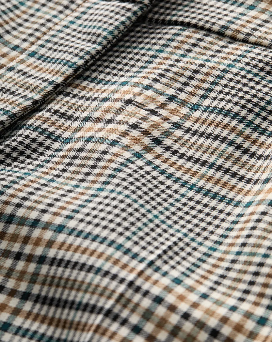 Tonelli Plaid Pant in Ecru/Green Multi