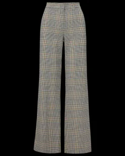Tonelli Plaid Pant in Ecru/Green Multi