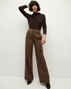 Tonelli Plaid Pants in Camel & Black
