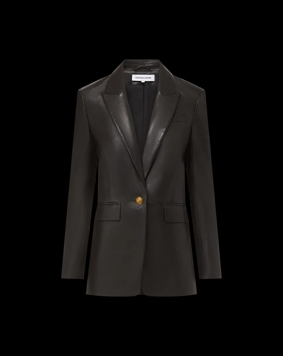 Vega Leather Dickey Jacket in Black