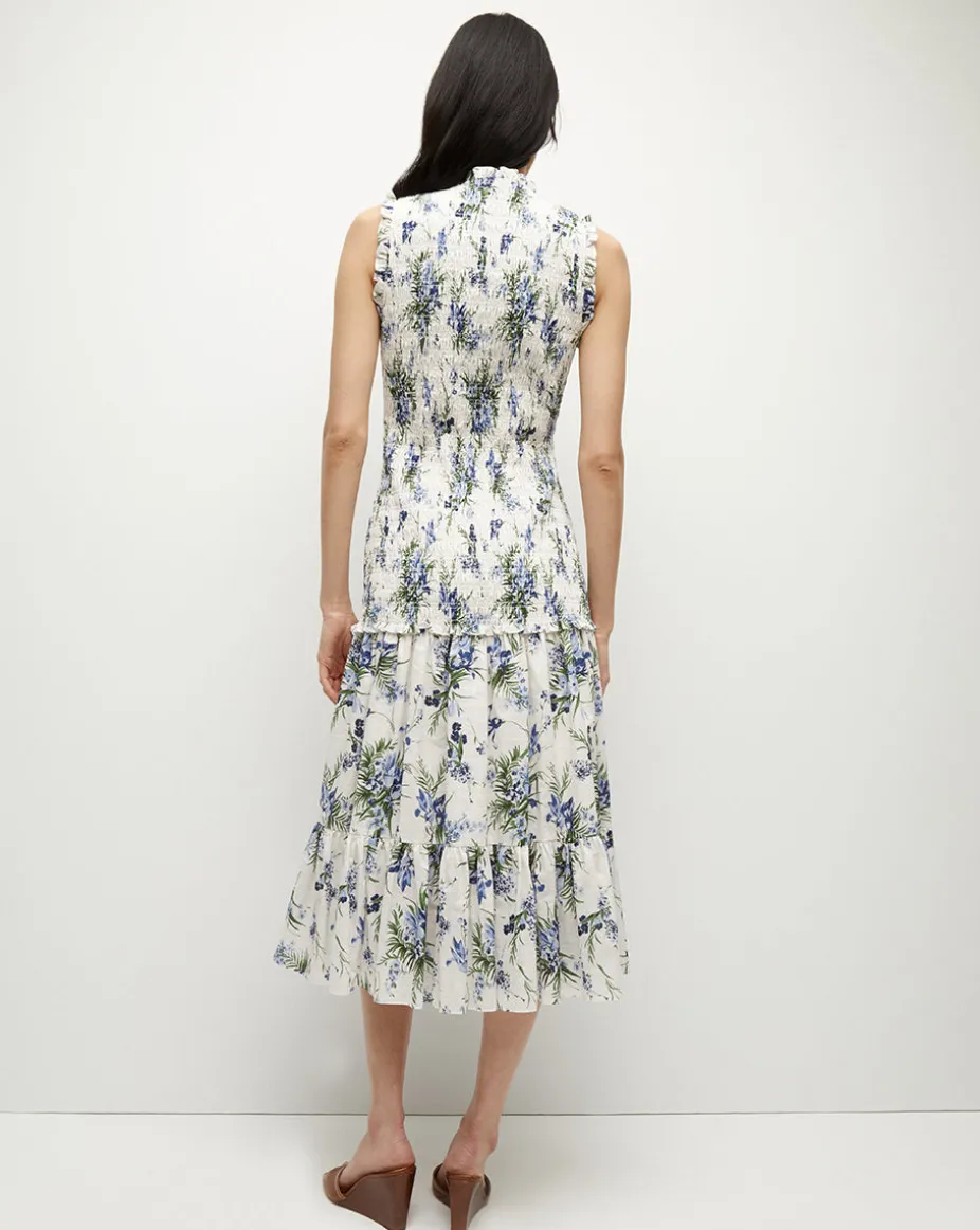 Verena Cotton Dress in Off-White Multi