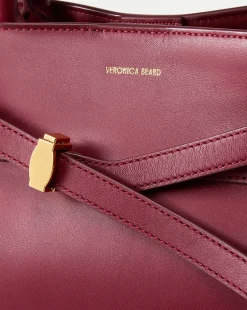 Veronica Beard Dash Bag in Burgundy Leather