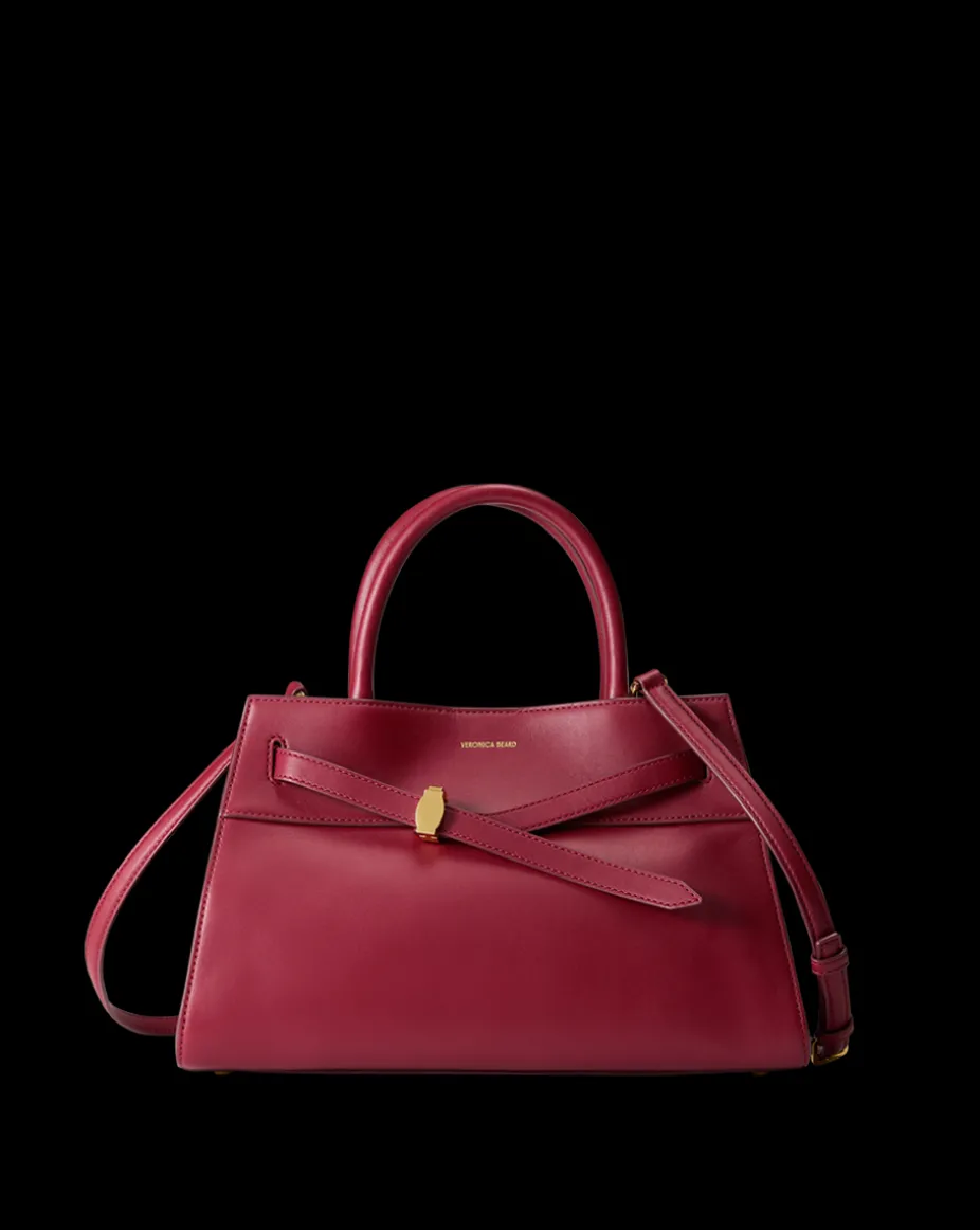 Veronica Beard Dash Bag in Burgundy Leather