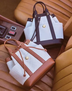 Veronica Beard Goody Bag in Natural/Hazel