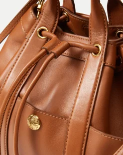 Veronica Beard Goody Bag in Tan Leather