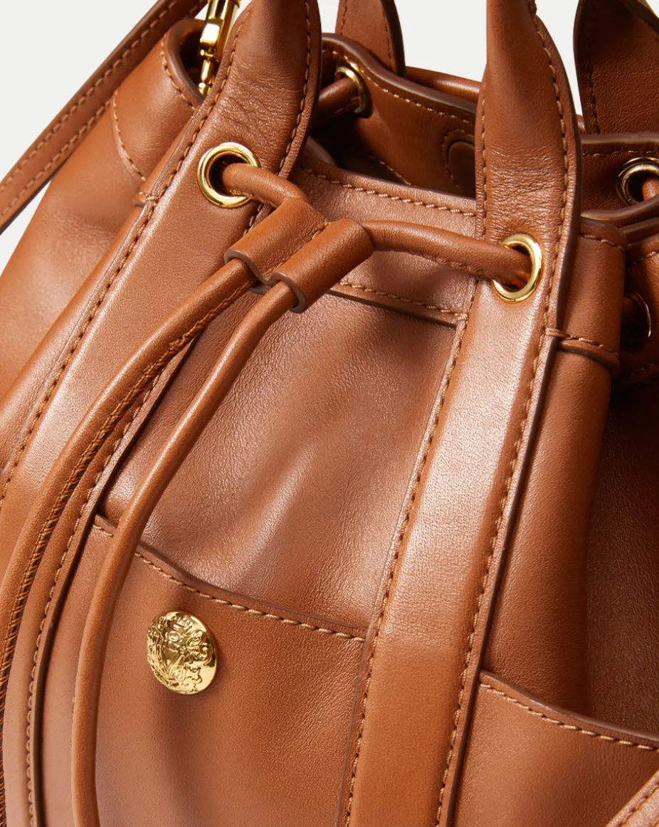 Veronica Beard Goody Bag in Tan Leather