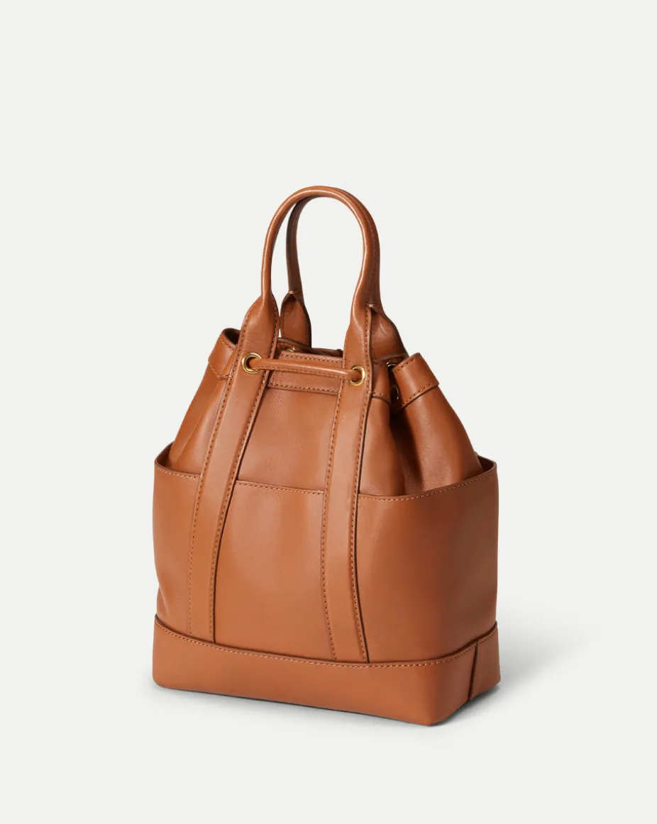 Veronica Beard Goody Bag in Tan Leather