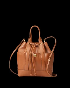 Veronica Beard Goody Bag in Tan Leather