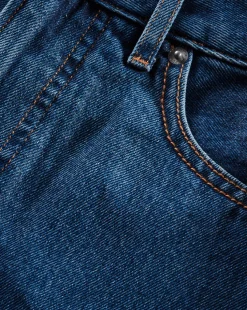 Victoria Raw-Edge Midi Denim Skirt