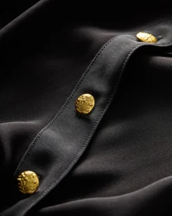 Wright Midi Dress in Black | Shirt Dress