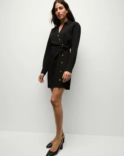 Wright Mini Dress in Black | Shirt Dress