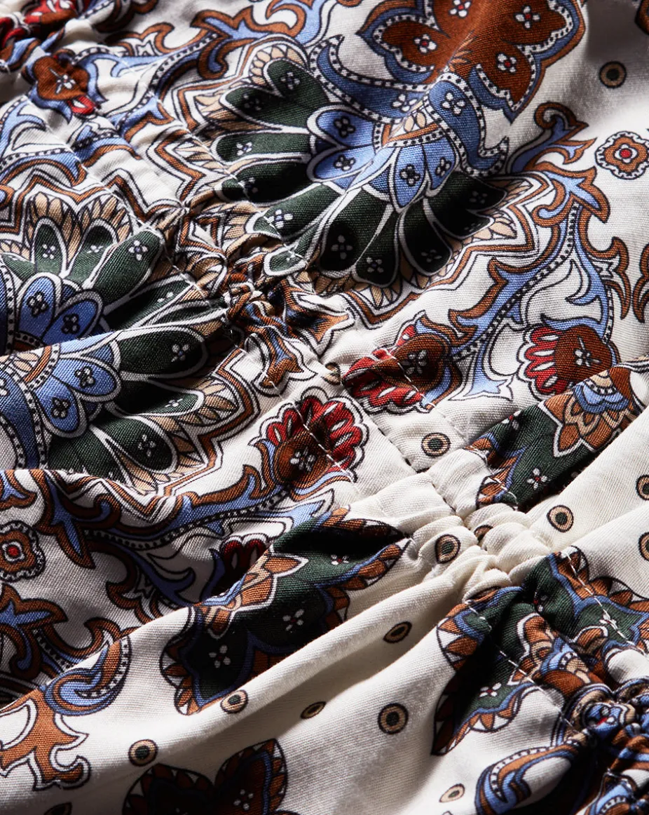 Zia Kaleidoscope-Print Dress in Off-White Multi